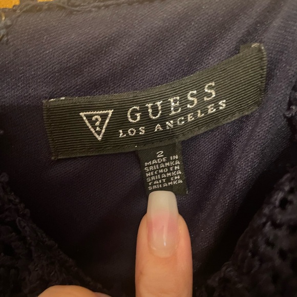 Guess flounce hem dress size 2, navy blue - Picture 2 of 5